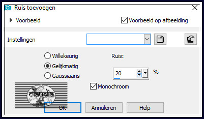 Aanpassen - Ruis toevoegen/verwijderen - Ruis toevoegen